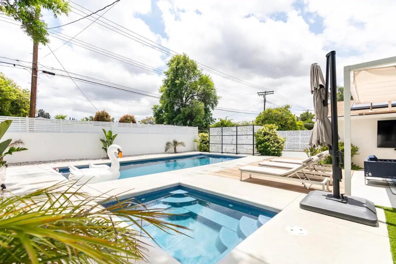New Luxury Entertaining House With Pool Spa Sauna Tesla Charger Pets Los Angeles Extérieur photo