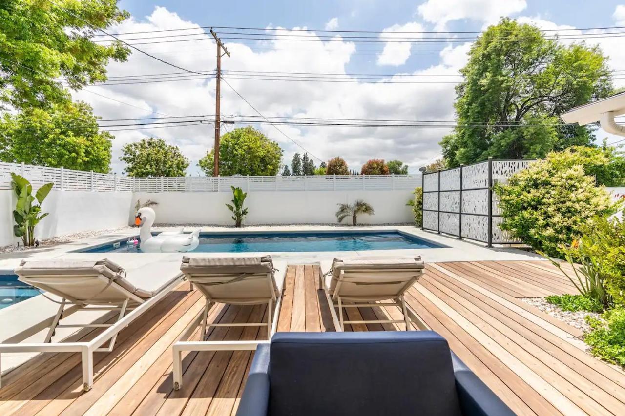 New Luxury Entertaining House With Pool Spa Sauna Tesla Charger Pets Los Angeles Extérieur photo